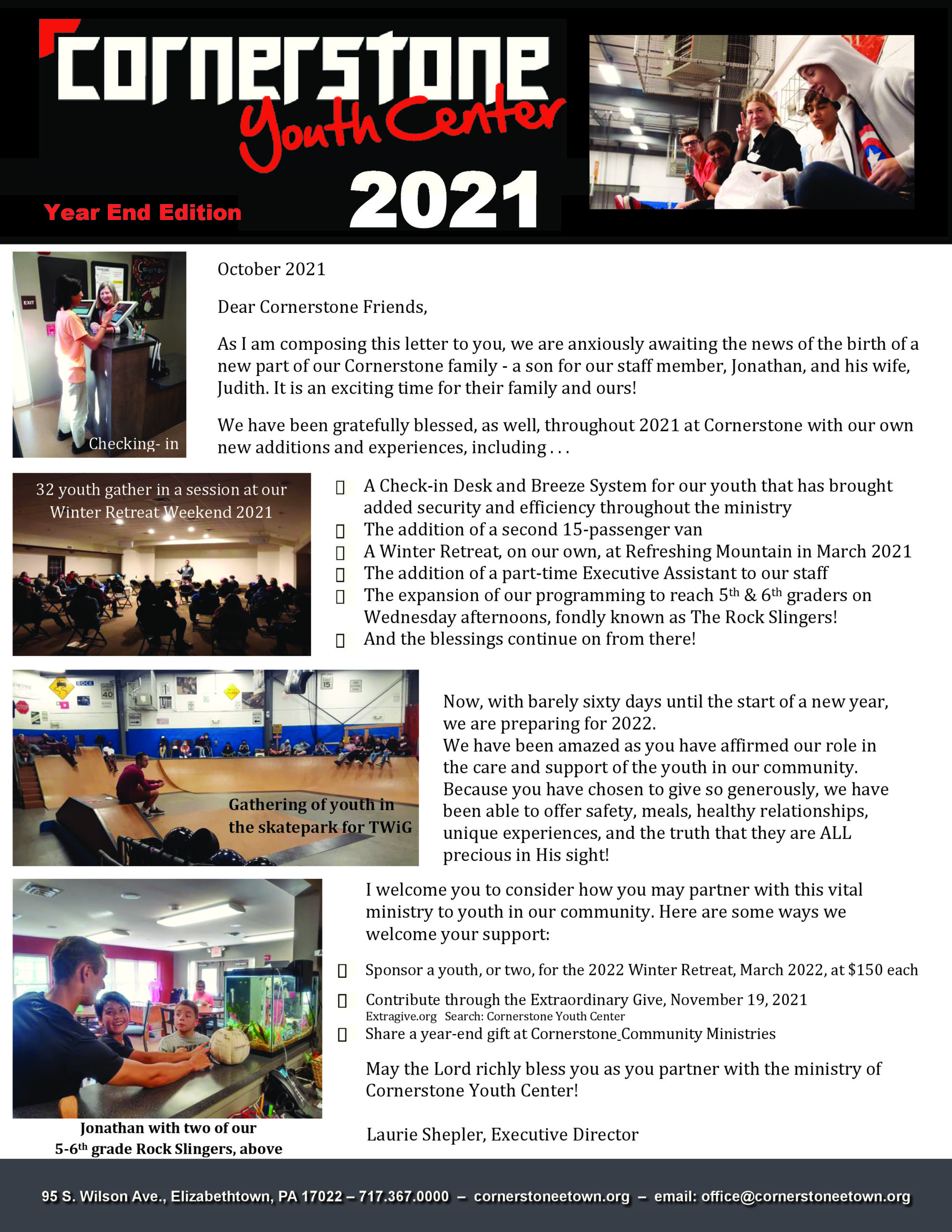 About Us Cornerstone Youth Center